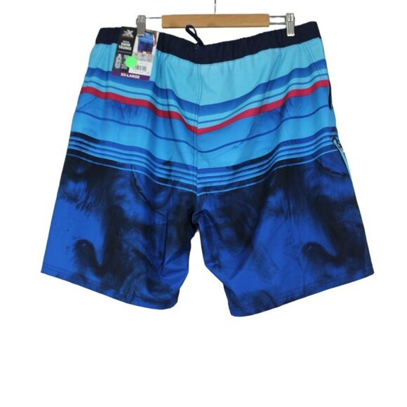 ZeroXposur men's 9" UPF 50+ lined striped swim trunks shorts XXL‎ - Picture 2 of 10